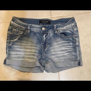 Cuffed Jean Shorts